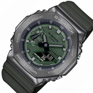 カシオ/G-SHOCK【CASIO/Gショック】メタルケースモデル アナデジ メンズ腕時計 ダークグリーン 【国内正規品】GM-2100B-3AJF