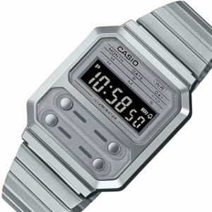 CASIO【カシオ】スタンダード デジタルモデル ボーイズサイズ メタルベルト 海外モデル A100WE-7B