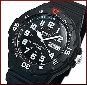 CASIO【カシオ/スタンダード】アナログクォーツ メンズ腕時計 ラバーベルト ブラック文字盤 海外モデル MRW-200H-1B（送料無料）