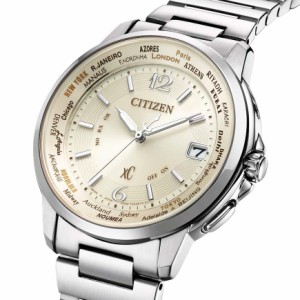 CITIZEN/XC【シチズン/クロスシー】basic collection メンズ 電波ソーラー腕時計 メタリックアイボリー文字盤(国内正規品)CB1020-54B