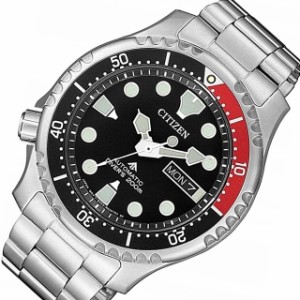 CITIZEN/PROMASTER【シチズン/プロマスター】メンズ腕時計 ダイバーズ 自動巻 NY0085-86E ブラック/レッドベゼル ブラック文字盤 メタル