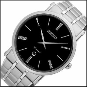 SEIKO/セイコー【Premier/プルミエ】メンズ腕時計 メタルベルト ブラック文字盤【海外モデル】SKP393P1 