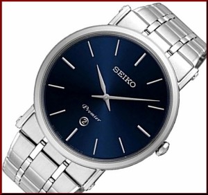 SEIKO/セイコー【Premier/プルミエ】メンズ腕時計 メタルベルト ネイビー文字盤【海外モデル】SKP399P1 