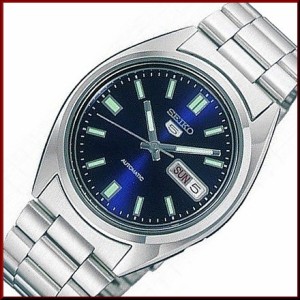 SEIKO/セイコー 自動巻 メンズ腕時計【SEIKO5/セイコー5】メタルベルト　ネイビー文字盤 海外モデル SNXS77K