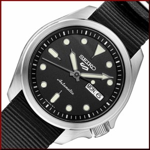 SEIKO５ Sports【セイコー5スポーツ/ファイブスポーツ】ブラックナイロンべルト ブラック文字盤 自動巻 メンズ腕時計 海外モデル SRPE67K