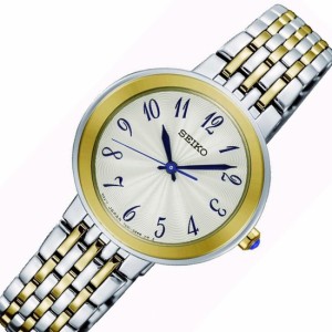 SEIKO/Quartz【セイコー/クォーツ】レディース腕時計 シルバー文字盤 コンビメタルベルト 海外モデル SRZ506P1 