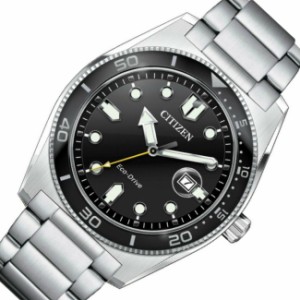 【CITIZEN/シチズン】メンズ ソーラー腕時計 ブラック文字盤 メタルベルト AW1760-81E 海外モデル