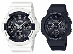 カシオ/G-SHOCK【CASIO/BABY-G】ペアウォッチ ソーラー電波腕時計 ホワイト/ブラック【国内正規品】GAW-100B-7AJF-BGA-2500-1AJF