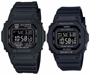 カシオ/G-SHOCK【CASIO/BABY-G】ペアウォッチ ソーラー電波腕時計 ブラック【国内正規品】GW-M5610U-1BJF/BGD-5650-1CJF