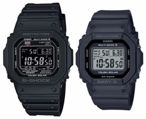 カシオ/G-SHOCK【CASIO/BABY-G】ペアウォッチ ソーラー電波腕時計 ブラック【国内正規品】GW-M5610U-1BJF/BGD-5650-1JF