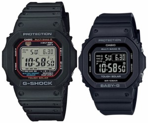 カシオ/G-SHOCK【CASIO/BABY-G】ペアウォッチ ソーラー電波腕時計 ブラック【国内正規品】GW-M5610U-1JF/BGD-5650-1CJF