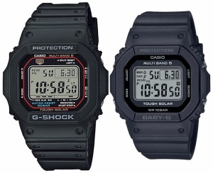 カシオ/G-SHOCK【CASIO/BABY-G】ペアウォッチ ソーラー電波腕時計 ブラック【国内正規品】GW-M5610U-1JF/BGD-5650-1JF