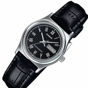 CASIO【カシオ/スタンダード】レディース腕時計 アナログモデル ブラック文字盤 ブラックレザーベルト 海外モデル LTP-V006L-1B（送料無