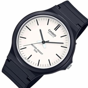 CASIO【カシオ/スタンダード】メンズ腕時計 アナログモデル ラバーベルト ブラック/ホワイト 海外モデルMW-240-7E（送料無料）