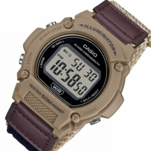 CASIO【カシオ/スタンダード】メンズ腕時計 デジタルモデル ブラウンケース ナイロンベルト 海外モデル W-219HB-5A（送料無料）