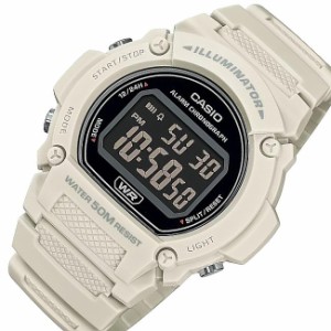 CASIO【カシオ/スタンダード】メンズ腕時計 デジタルモデル アイボリーケース ラバーベルト 海外モデル W-219HC-8B（送料無料）