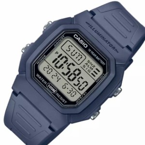 CASIO【カシオ/スタンダード】メンズ腕時計 デジタルモデル ネイビーケース ラバーベルト 海外モデル W-800H-2A（送料無料）