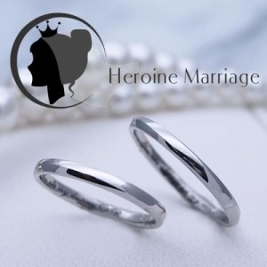 結婚指輪 プラチナ ペア ヒロインマリッジ セミオーダーメイド HM007R-K* 1号〜30号 ステンレス マリッジリング 刻印無料 偶数号 ハーフ