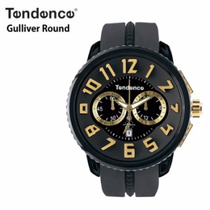 【正規品】TENDENCE テンデンス Round Gulliver  ラウンドガリバー TD02046011AA ブラック＆YG 腕時計 ウォッチ
