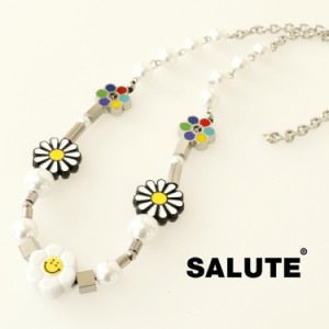 SALUTE（サルーテ）FLOWER ANARCHY NECKLACE フラワーアナーキーネックレス アクセサリー ユニセックス メンズ レディース HIPHOP ヒップ