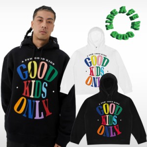 【正規品】A FEW GOOD KIDS アフュードグッドキッズ AFGK ロゴパーカー ブラック プリントセーター メンズタイド カップル プラスベルベ