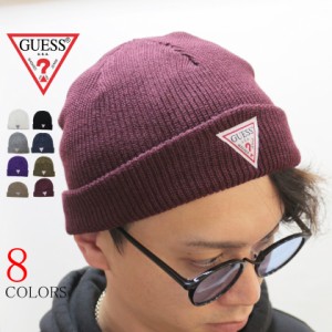 ゲス/GUESS  TRIANGLE LOGO BEANIE トライアングル ロゴ ビーニー ニット帽  メンズ レディース ユニセックス 帽子  AI3S8374KH