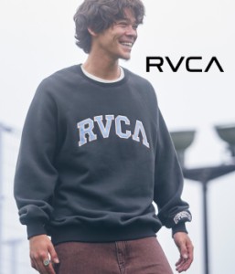 RVCA ルーカ ロゴスウェット トレーナー 長袖 メンズ ルーズ オーバーサイズ カジュアル ストリート スポーツ サーフ インナー 秋冬 ブラ