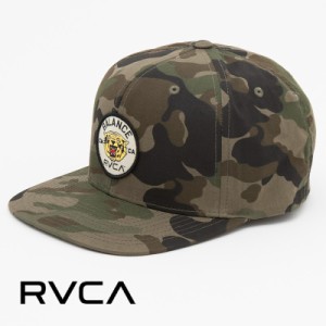 RVCA ルーカ ワッペンカモフラージュキャップ 帽子 スナップバック フリーサイズ カジュアル ストリート スポーツ 迷彩 カモフラ ユニセ