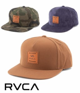 RVCA ルーカ ロゴレザーパッチストレートキャップ 帽子 スナップバック フリーサイズ カジュアル ストリート スポーツ ユニセックス