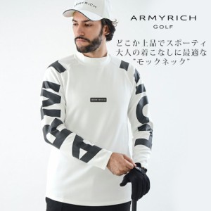 ARMYRICH GOLF アーミーリッチ ゴルフ 袖BIGプリントモックネックロングTシャツ メンズ 男性 長袖 ロンT カジュアル スポーツ GOLF