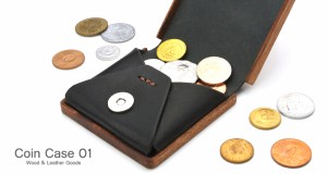 for coin case01 木と革のコインケース 木製品 革製品 日本製 ハンドメイド 職人 高級品 作品 手作業 磨き上げ 無塗装 メンズ コインケー