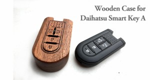 For DAIHATSU　ダイハツ車対応木製スマートキーケース　A 愛用品 趣向品 木製品 革製品 日本製 高級品 作品 日用品 専用ケース ファッシ