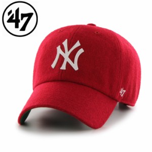 47 フォーティーセブン Yankees Droper ’47 CLEAN UP Red メンズ レディース 野球 メジャー ヤンキース ベースボールキャップ メジャー