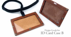 for ID Card Case B 木製IDケース B 木製品 革製品 日本製 ハンドメイド　身の回り品 日用品 メンズ スーツ 通行証 パス ビジネスシーン 