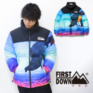 FIRST DOWN ファーストダウン バブルダウンジャケット リバーシブル BUBBLE DOWN JACKET アウター 防寒 冬 ユニセックス カジュアル スポ