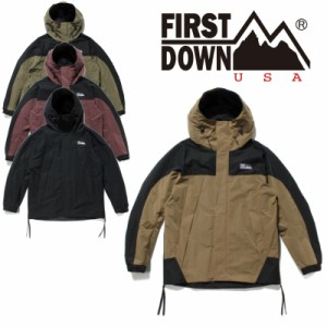 送料無料 FIRST DOWN ファーストダウン MOUNTAIN HOODIE マウンテンパーカー メンズ カジュアル アウター アウトドア 撥水 ジャンバー ブ