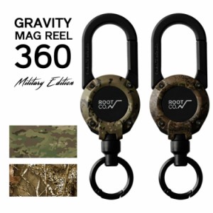 ROOT CO. マグネット内蔵型リールカラビナ GRAVITY MAG REEL 360 ミリタリーエディション カモフラ 迷彩