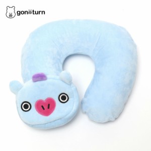 gonoturn(ごのたん)BT21 MANG Neck Pillow[GNT0303]ネックピロー かわいい まくら 枕 旅行 出張 電車 バス 移動 睡眠 快眠 ブルー プレゼ