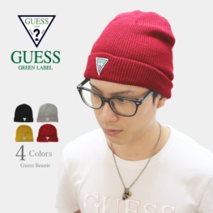 ゲス グリーンレーベル GUESS GREEN LABEL Guess Beanie ゲスビーニー ニットキャップ ニット帽 帽子 キャップ CAP マスタード レッド