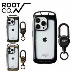 ROOT CO ルートコー iPhone14Pro専用ケース+マグネット内蔵型リールカラビナ セット スマホケース iPhoneケース アウトドア キャンプ