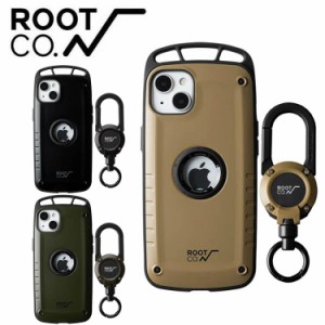 ROOT CO ルートコー iPhone14Plus専用ケース+マグネット内蔵型リールカラビナ セット スマホケース iPhoneケース 軽量 アウトドア 登山