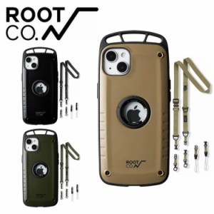 ROOT CO ルートコーiPhone14Plus専用ケース＋ネック&ショルダーストラップ スマホケース スマホカバー アウトドア 釣り キャンプ 登山