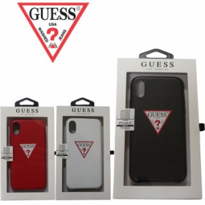 GUESS ゲス iphone10ハードケース アイフォン10 カバー ゲス トライアングルロゴ カバー ブランド アパレル