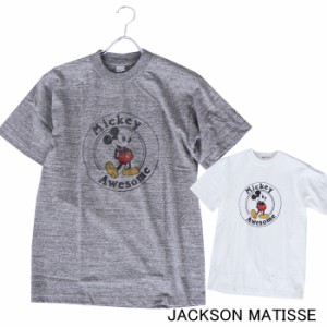 JACKSON MATISSE ジャクソンマティス Mickey Awesome Tee ミッキーマウス プリント メンズ レディース ユニセックス 半袖 Tシャツ