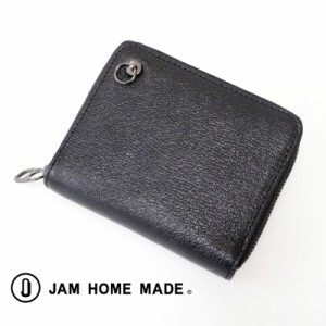 JAM HOME MADE ジャムホームメイド ラウンドファスナー二つ折り財布ラセッテーレザー ミディアムウォレット 本革 豚革 コンパクト ギフト