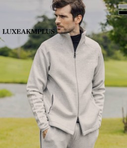 SALE セール LUXEAKMPLUS リュクスエイケイエムプラス スムースロゴトラックジャケット メンズ 男性 ゴルフ GOLF スポーツウェア スウェ