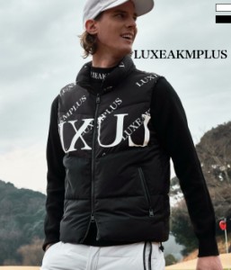 SALE セール LUXEAKMPLUS リュクスエイケイエムプラス バイカラー総柄中綿ベスト メンズ 男性 アウター ゴルフ GOLF スポーツ 防寒