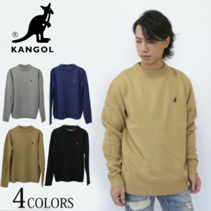 送料無料 カンゴール KANGOL ワンポイントクルーネックニット セーター カジュアル メンズ レディース ブランド 秋 冬