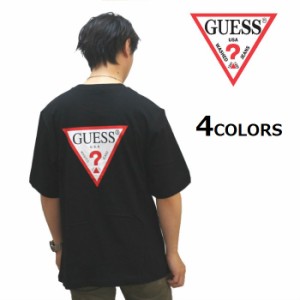 ゲス GUESS バックロゴルーズTシャツ メンズ レディース ユニセックス カジュアル ストリート ビッグシルエット オーバーサイズ プリント