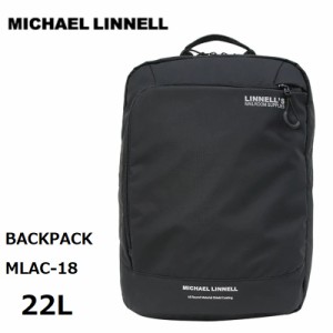 MICHAEL LINNELL マイケルリンネル 22L バックパック リュック 撥水 軽量 通勤 通学 旅行 トラベル バッグ かばん ナイロン ロゴ シンプ